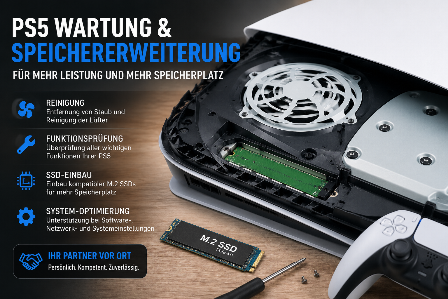 PS5 Wartung und Speichererweiterung